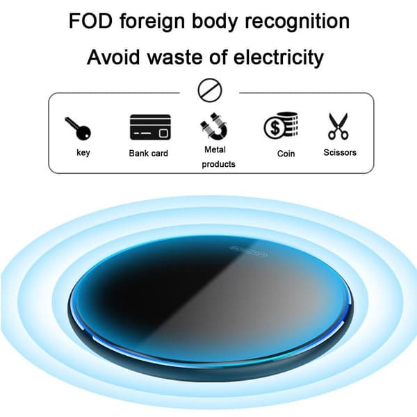 Wireless Charger, Qi 15W Inductive Charging Station, Black KLB