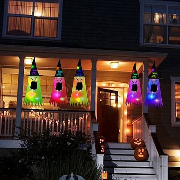 5 stk Heksehatter Hengende Onde Ånder Halloween-dekorasjon