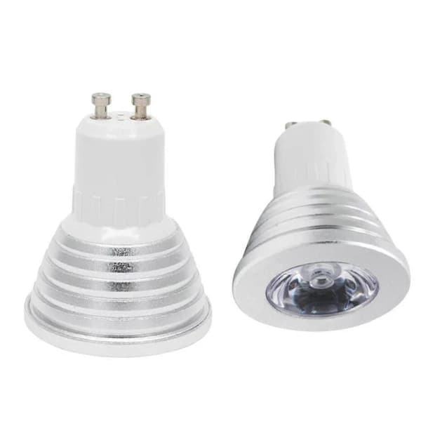 4 pcs GU10 Bulbs and 1 Remote Control with Memory Function, 4 Dynamic Lighting Modes, Spotlight, 17 Colors As Shown