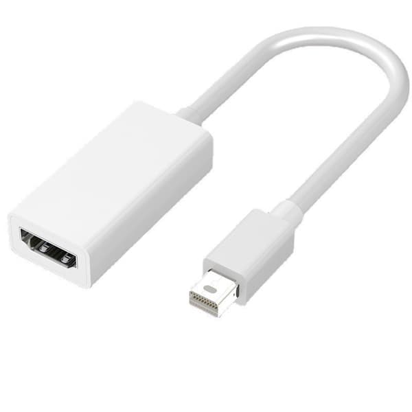 Mini DP til HDMI hun adapterkabel - hvid