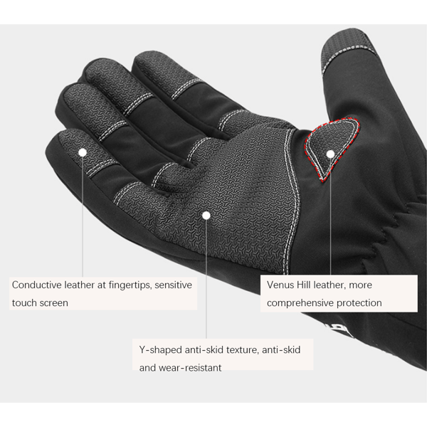 100 % vandtætte vinterhandsker -30℉ varme vindtætte alle fingre touch