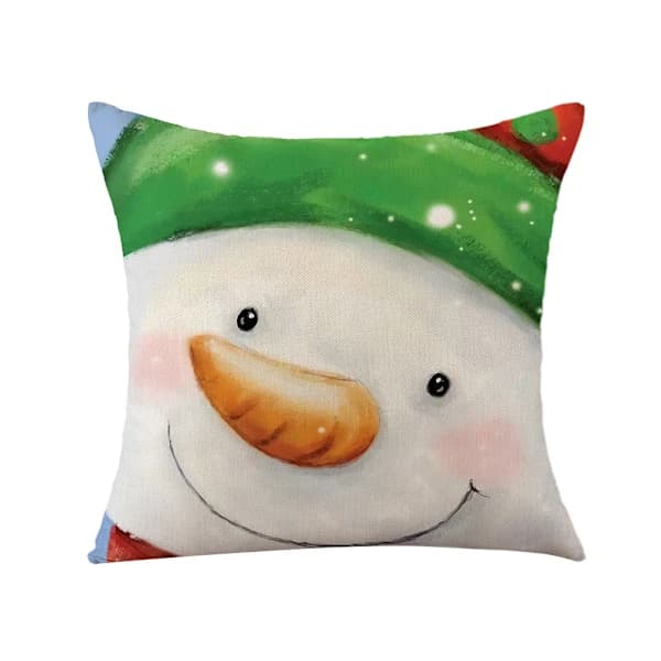/EA/##/Joulutyynyliinasetti pellavaprintillä, 4 kpl, 45*45cm##/