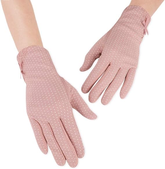 Dame sykkelhansker for solbeskyttelse, rosa
