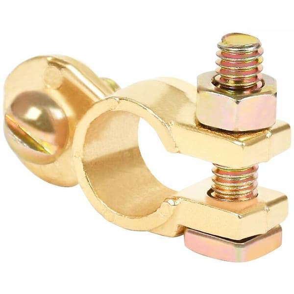 12V/24V Battery Clamp, Battery Terminals with Wing Nut, Thickened Battery Connector (1 Pair) Fonepro