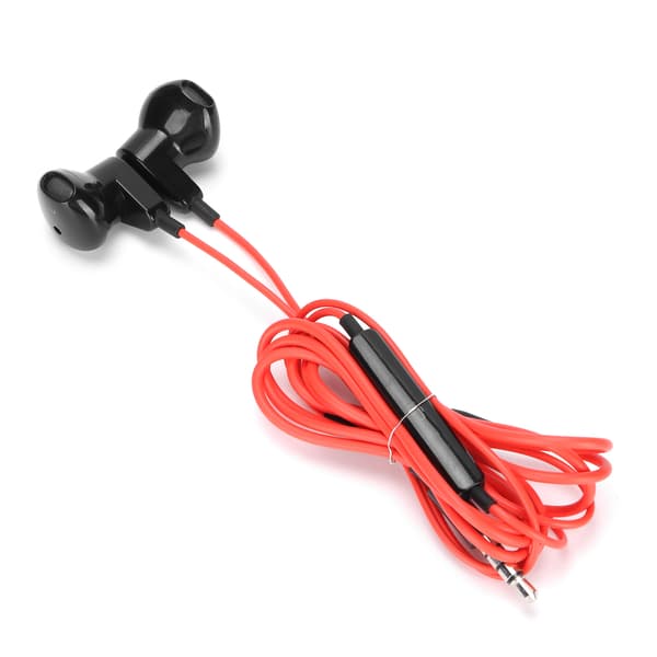 ME518 Wired Headphone 3.5mm Digital Earbuds with Volume Control for Android Phones Red