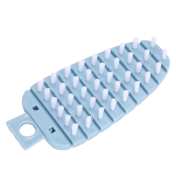 Carrot Shaped Vegetable Brush Potato Scrubber Brush Fruit Cleaner Kitchen Brush Blue