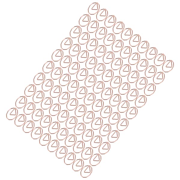 100 stk. guldsøde unikke lette bærbare galvaniseringsproces metalclips med opbevaringsboks polygon