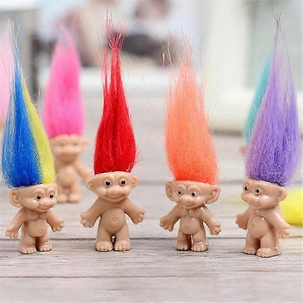10 stk Mini Troldefigurer Dekorative Kagepynt Søde Kunst & Håndværk Samling Yndige Små Dukker til Dekoration