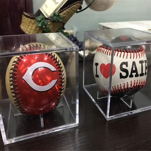 Transparent Display Case for Mounting Baseball, Golf, Tennis - Acrylic