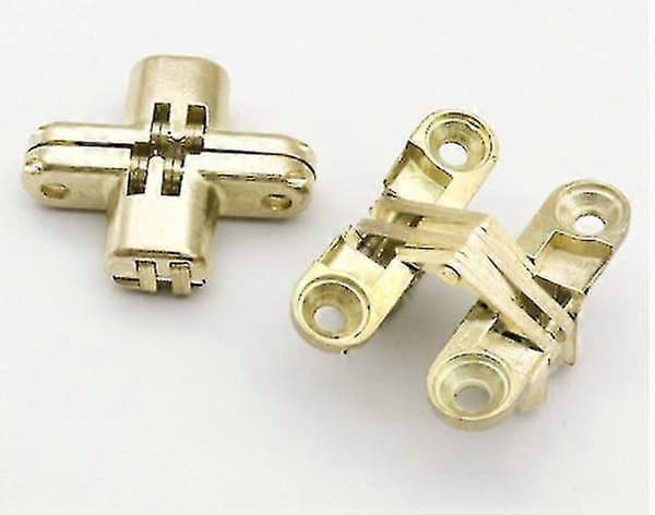Hidden Door Hinges Cross Hinges 6 Pieces 180 Foldable Hidden Zinc Alloy Hinges