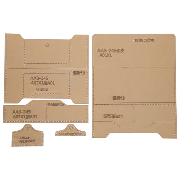 Acrylic Template Tool Long Wallet Pattern DIY Leather Transparent Handmade Accessories AAB-245