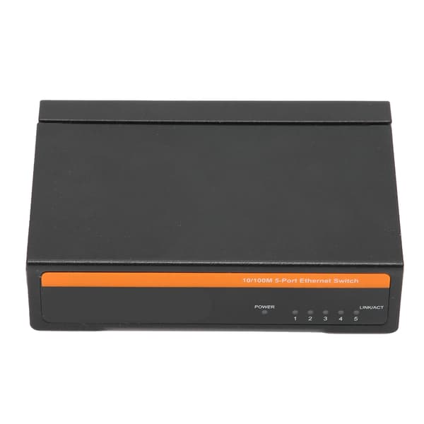 5-ports Ethernet Fiber Switch 100M TBCS4005E Plug Play Stabil Robust Computernetværksswitch 100-240V (US-stik)