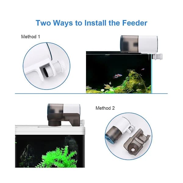 Automatic Fish Feeder for Aquarium, Intelligent Timing Control, Automatic Fish Feeder for Goldfish, Small Feeder, Closed