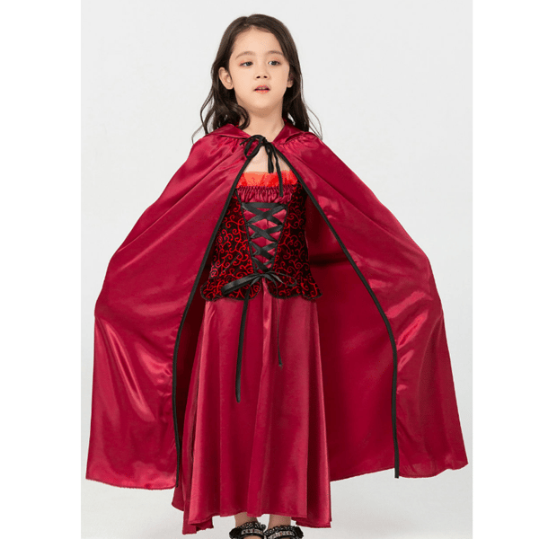 Halloween Rødhætte-kostume til børn, forælder-barn
