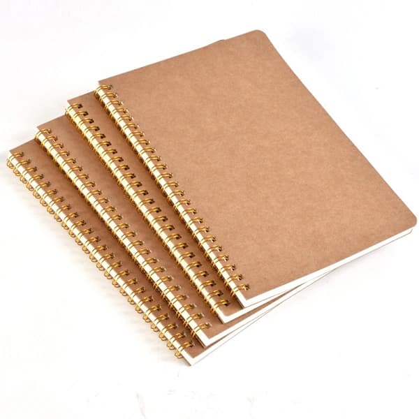 A5 Lined Spiral Notebook, 4-pack, 50 Pages/Book, 80g Thick Paper, Perfect Notebook