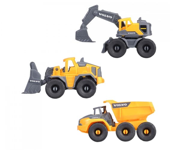 Volvo Arbejdskøretøjer 3-pak, 16 cm