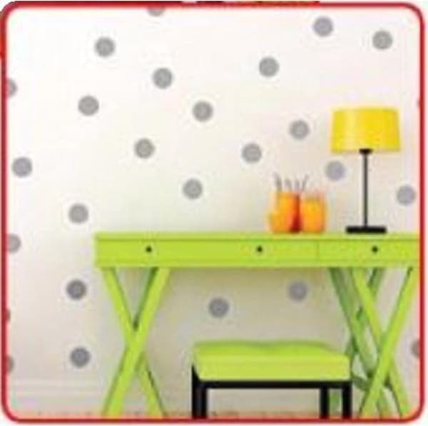 Wall Stickers - Dots - Circles - Wall Decoration - Universal - 3 cm diameter - 54 pieces - Grey