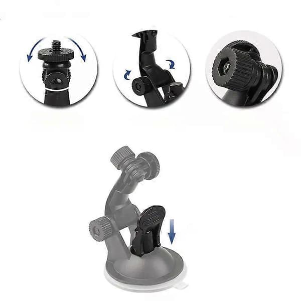 Suction Cup Mount Car Mount Adjustable Vehicle Window Windshield Holder For GoPro 13 12 11 10 DJI Action 5 Pro 4 Insta 360