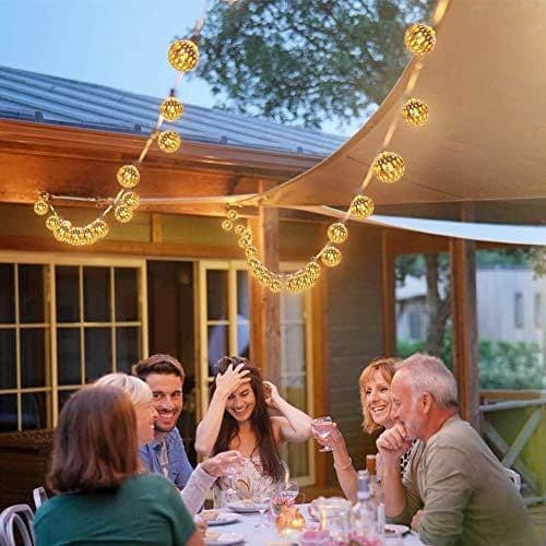 LED-lyskæder, 20 LED 3M Marokkanske lyskæder, Guld
