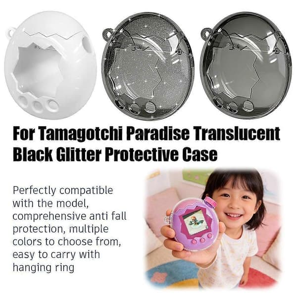 Tamagotchi Paradise Protective Case Removable Cracked Egg Design Hard Shell Protection Portable white white