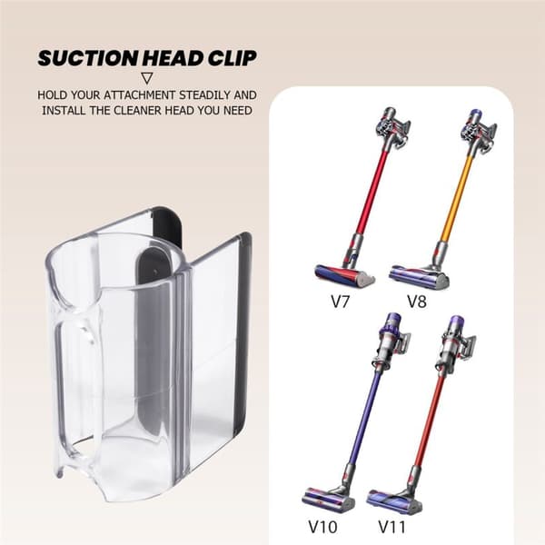 For Dyson V7 V8 V10 V11 Vacuum Cleaner Transparent Suction Nozzle Clip Replacement Storage Holder Clip