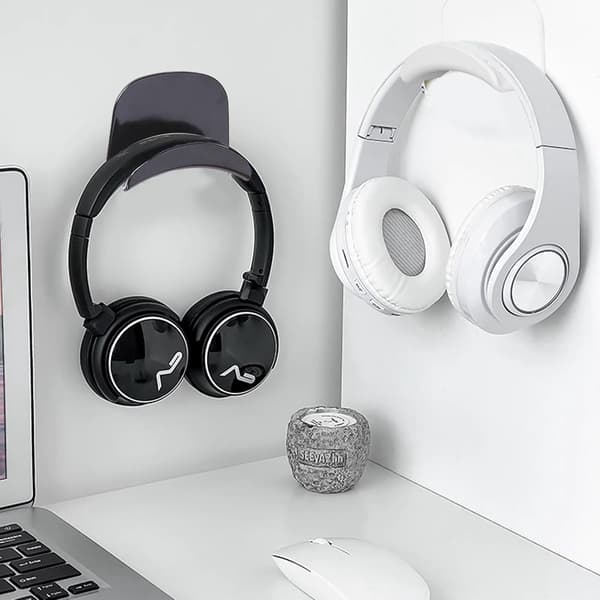 Headphone Holder - 2 Headphone Hooks - Headphone Stand - Universal Headphone Hook - Gaming Headphone Stand - Headphone Hook Wall Mount