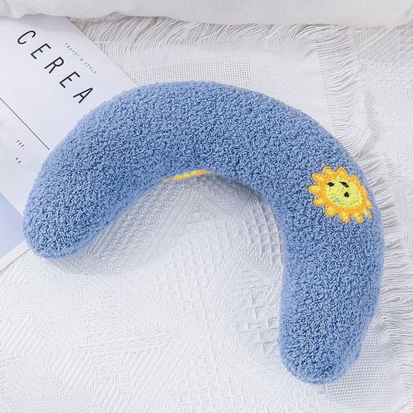 Small Cat Pillow, U-shaped Pillow, Soft and Fluffy, Calming for Blue KLB