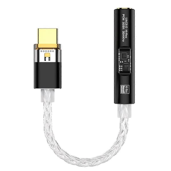 BA23 USB Typ C till 3,5 mm Jack Adapter Hörlursförstärkare Dekoder A