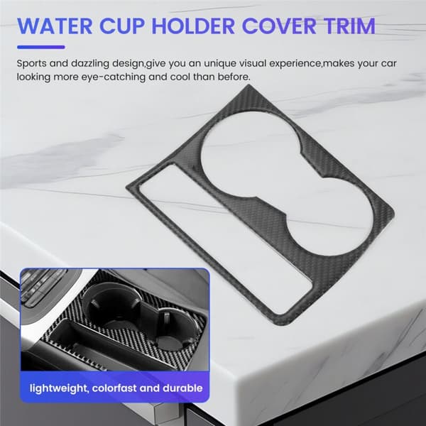 Fiber Center Console Koppholderdeksel Trim for A4 B8 A5 2009 2010 2011 2012 2013 2014 2015