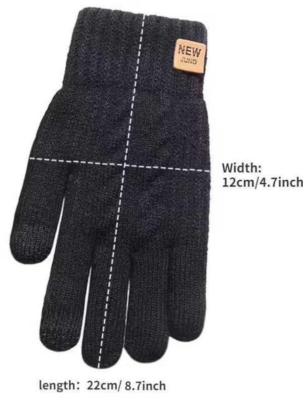 Unisex Insulated Gloves - Warm & Comfortable - with Thick Fleece Lining - Five-Finger Design
