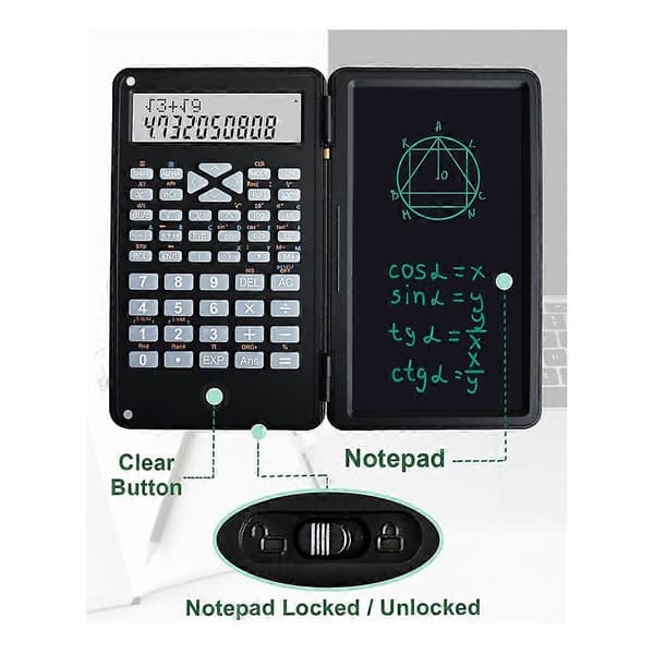 Scientific Calculators with Erasable Writing Tablet, 240 Functions, Premium School Supplies
