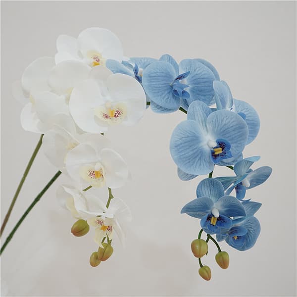 1 kunstig Phalaenopsis-blomst, realistisk følelse, modell for hjemmet, dekorasjon