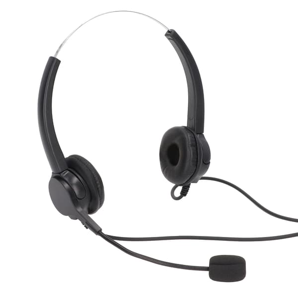Call Center Headset Justerbart Kablet Støyreduserende Kundeservice Headset for RJ9 Headset-grensesnitt