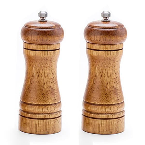 Pepperkvern, salt- og pepperkvernsett, eiketrepepper, 16,6 cm
