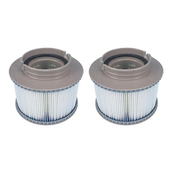 MSPA FD2089 Poolfilterpatron 2-pak, 120-fold ABS erstatningsfilter til oppustelige pools og spabade 2-pak 2-Pack