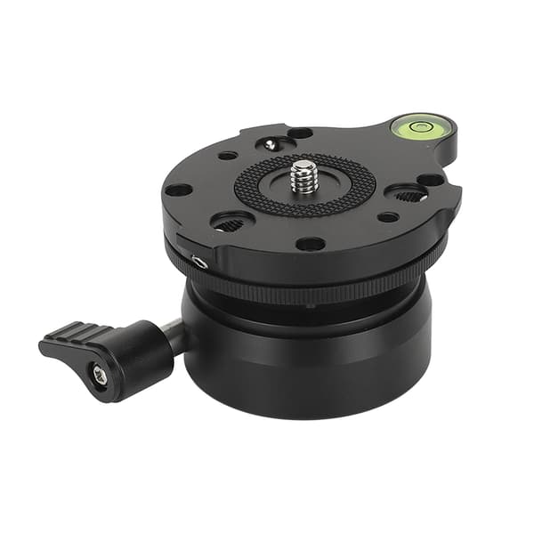 Tripod Head Leveling Base Camera Leveler Tripod Leveling Base Half Ball with Offset Bubble Level and Bubble Level Bag