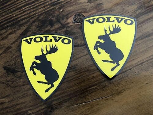 Par (2) ægte Prancing Moose VOO 3 traditionelle vinyldekaler