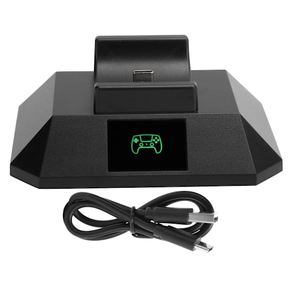 Kontroll Enkel Ladestation Dock med Display til PS5 Controller