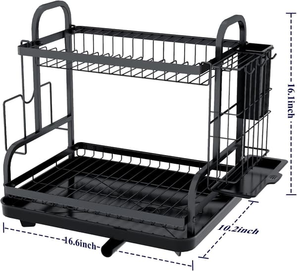 2-vånings diskställ, multifunktionellt diskställ, rostfritt diskställ för kök