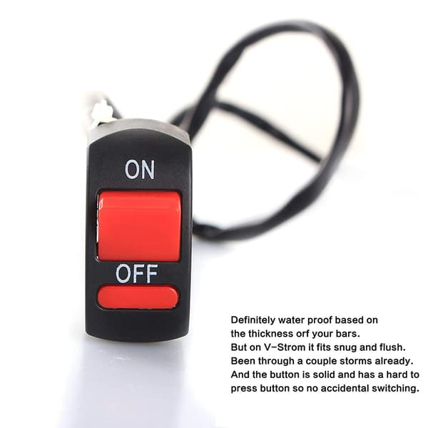 Universal Motorcycle ON OFF Button Switch Handlebar Fog Light Switch DC 12V LED Headlight