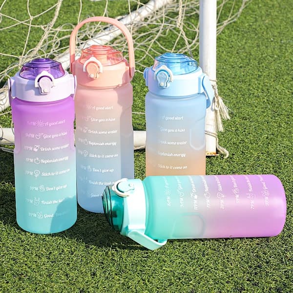 Urheiluvesipullo Juomamuki Vaaleanpunainen 2000ml