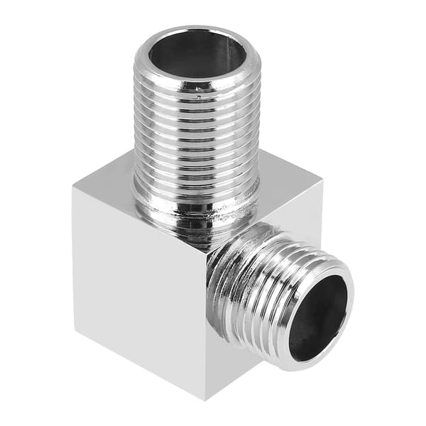 Solid Brass Chrome Finish Square Hand Shower Outlet Angle Valve Concealed Wall Mounted