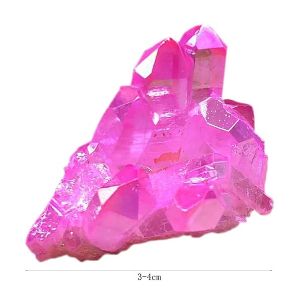White Crystal Galvanized Natural Crystal Single Point Crystal Column Decoration Plated Cluster Energy Player