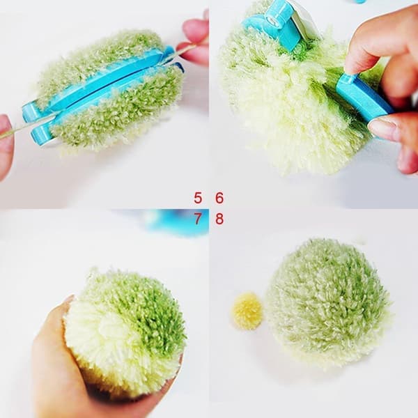 Tuotantopuvut, neulekoneet, pompom pompom