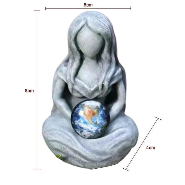 Gudinden Moder Jord Figur Skulptur Ornament Statue Indretning