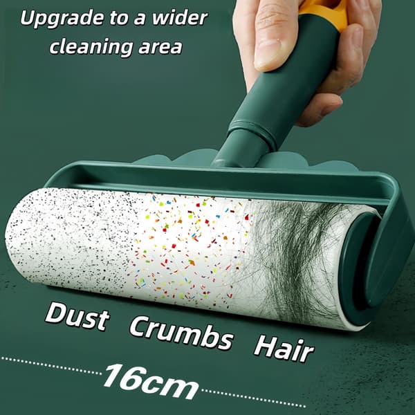 Pet Hair Lint Rollers for Clothes, Beds, and Sofas - 16cm Wider Cleaning Surface - Pet Hair Remover - Extra Sticky - Detachable Handle