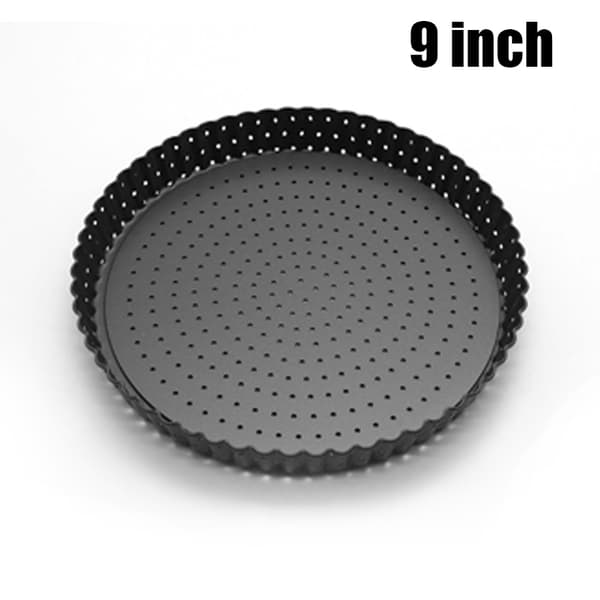 Round Perforated Pizza Pan Multipurpose Non-stick DIY Fruit Pie Plate Practical Kitchen Baking Tools 9 Inches 9 Inches