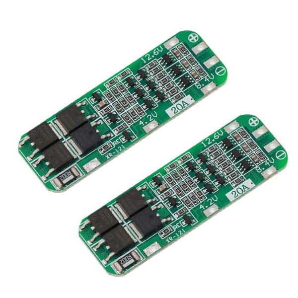 2 pcs 3S 20A Lithium Battery 18650 Charger PCB BMS Protection Board 18650 Li-Ion Battery Charging Module 11.1V 12V 12.6V
