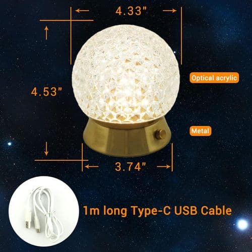Cordless Table Lamp, Rechargeable Battery Powered Lamp, Interior Lamp