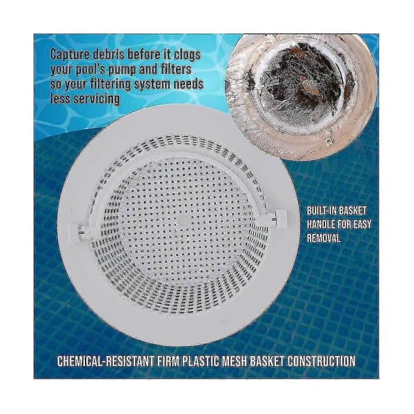 Replacement Pool Skimmer Basket with Handle 2-Pack - Through-Wall Above Ground Pool Skimmer